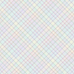 Rainbow Pastel Diagonal Plaid Tartan textured Seamless Pattern Design