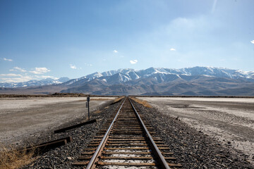 Train tracks to the mountains