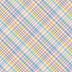 Rainbow Pastel Diagonal Plaid Tartan textured Seamless Pattern Design