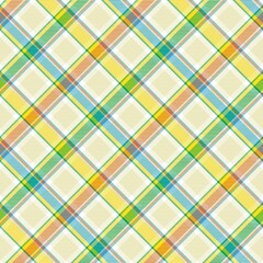 Rainbow Pastel Diagonal Plaid Tartan textured Seamless Pattern Design