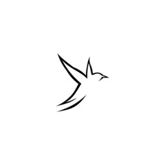 logo bird icon template vector design wings