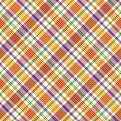 Rainbow Diagonal Plaid Tartan textured Seamless Pattern Design