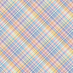 Rainbow Pastel Diagonal Plaid Tartan textured Seamless Pattern Design