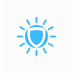 Sun security data logo vector image