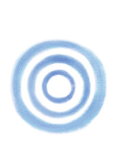 青色の円　渦巻き　水彩　ぼかし　イラスト