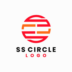 SS Circle logo vector image