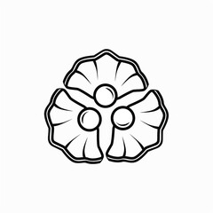 pearl shell logo vector image