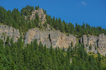 Fototapeta na wymiar The Spearfish Canyon in the Black Hills of Savoy, Lawrence County, South Dakota