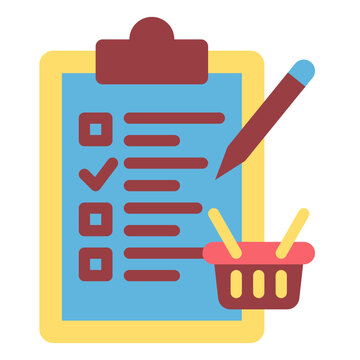 shopping list flat icon