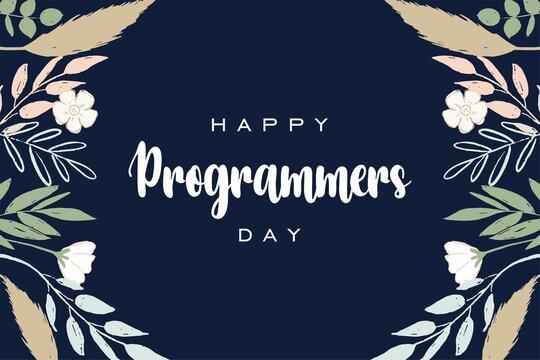 Programmer day. Holiday concept. Template for background, banner, card, poster with text inscription. Vector EPS10 illustration