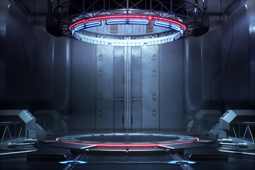 3D rendered science fiction booth © 天乐 张