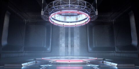 3D rendered science fiction booth © 天乐 张