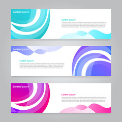 Abstract design web banner template