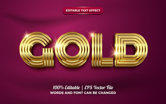 Luxury Gold Shiny 3d Editable Text Effect