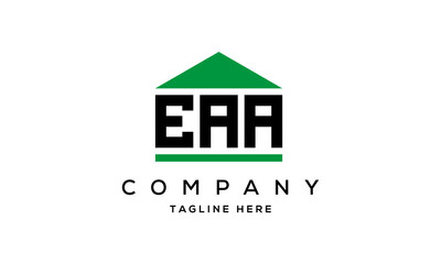 EAA three letter house for real estate logo design