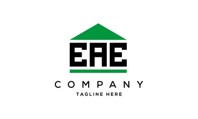 Fototapeta premium EAE three letter house for real estate logo design