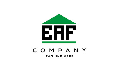 Fototapeta premium EAF three letter house for real estate logo design
