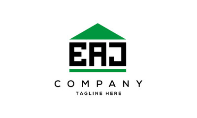 EAJ three letter house for real estate logo design