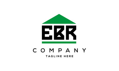 EBR three letter house for real estate logo design