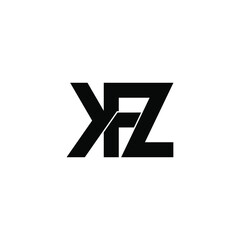 Fototapeta premium kfz initial letter monogram logo design