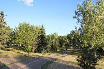Fototapeta na wymiar Evening On The Trail, Rundle Park, Edmonton, Alberta