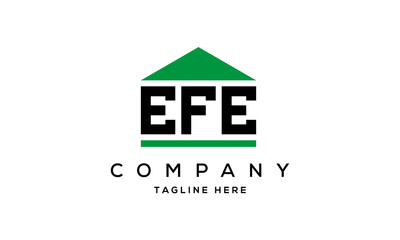 EFE three letter house for real estate logo design