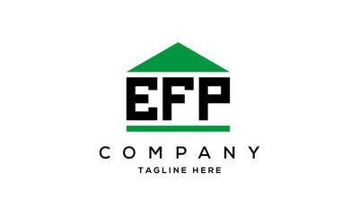 EFP three letter house for real estate logo design