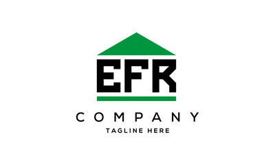 EFR three letter house for real estate logo design