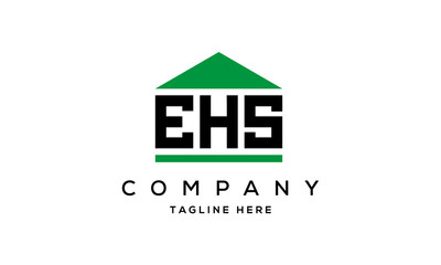 EHS three letter house for real estate logo design