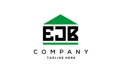 EJB three letter house for real estate logo design