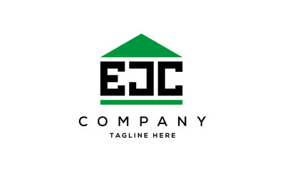 Fototapeta premium EJC three letter house for real estate logo design
