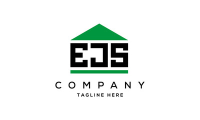 EJS three letter house for real estate logo design