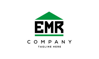 EMR three letter house for real estate logo design