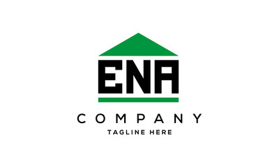 ENA three letter house for real estate logo design