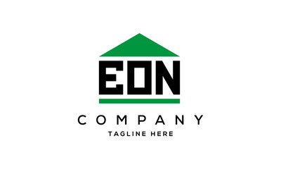 EON three letter house for real estate logo design