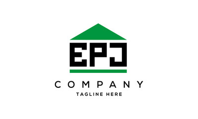 EPJ three letter house for real estate logo design