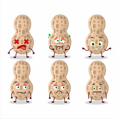 Peanut cartoon in character with nope expression