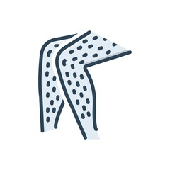 Color illustration icon for hairy