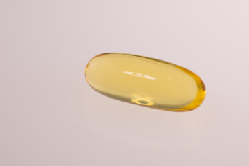 Fish oil in capsules ,transparent gelatine  pills