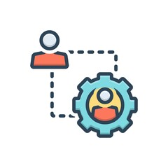 Color illustration icon for demonstrate