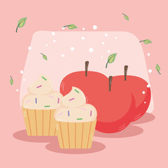 apples and cupcakes