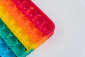 Fidget pop it toy rainbow color - antistress, fun and educational