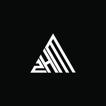 ZHM letter logo creative design. ZHM unique design
