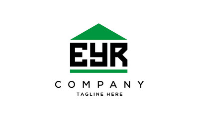 EYR three letter house for real estate logo design