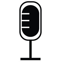 microphone icon illustration. vector design. flat vector