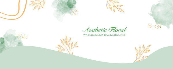 Watercolor vector design templates in simple modern style with copy space for text, flowers and leaves - wedding invitation backgrounds and frames, social media stories wallpapers
