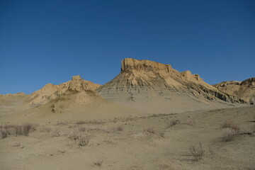 A deserted sandy area near the Aral Sea