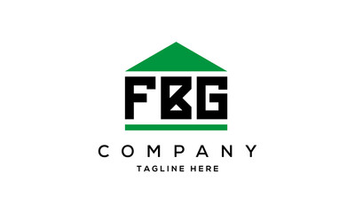 FBG three letter house for real estate logo design