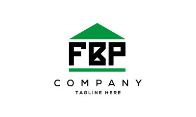 Obraz premium FBP three letter house for real estate logo design