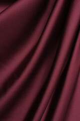Draped vinous silk fabric background